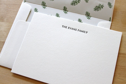 Evergreen Letterpress Wedding Stationery