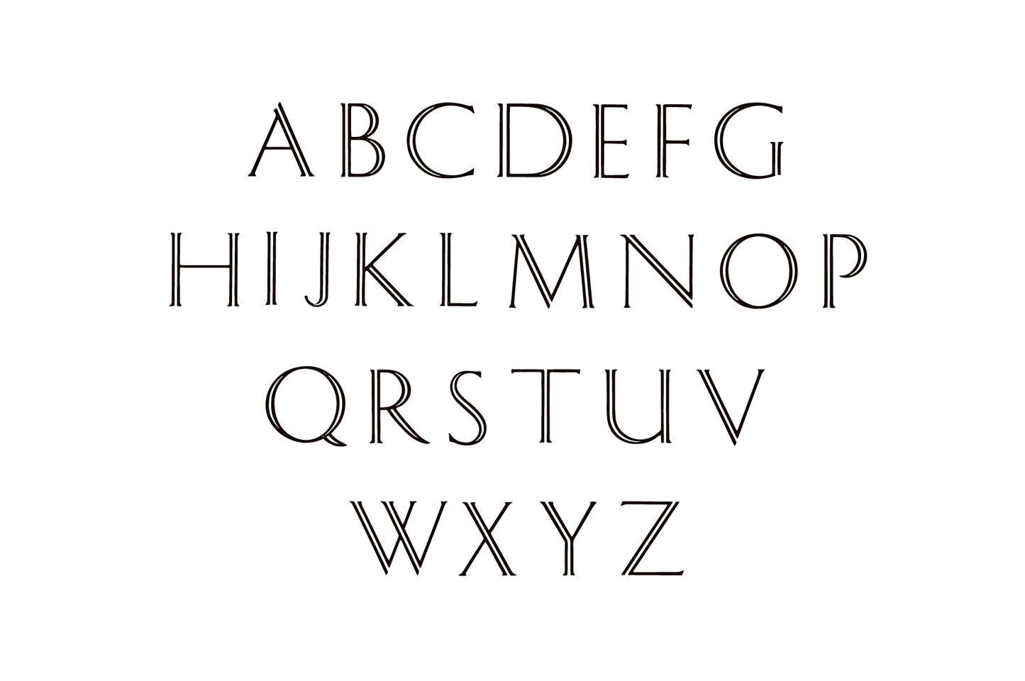 Architectural Initial - Letterpress Stationery Sheets