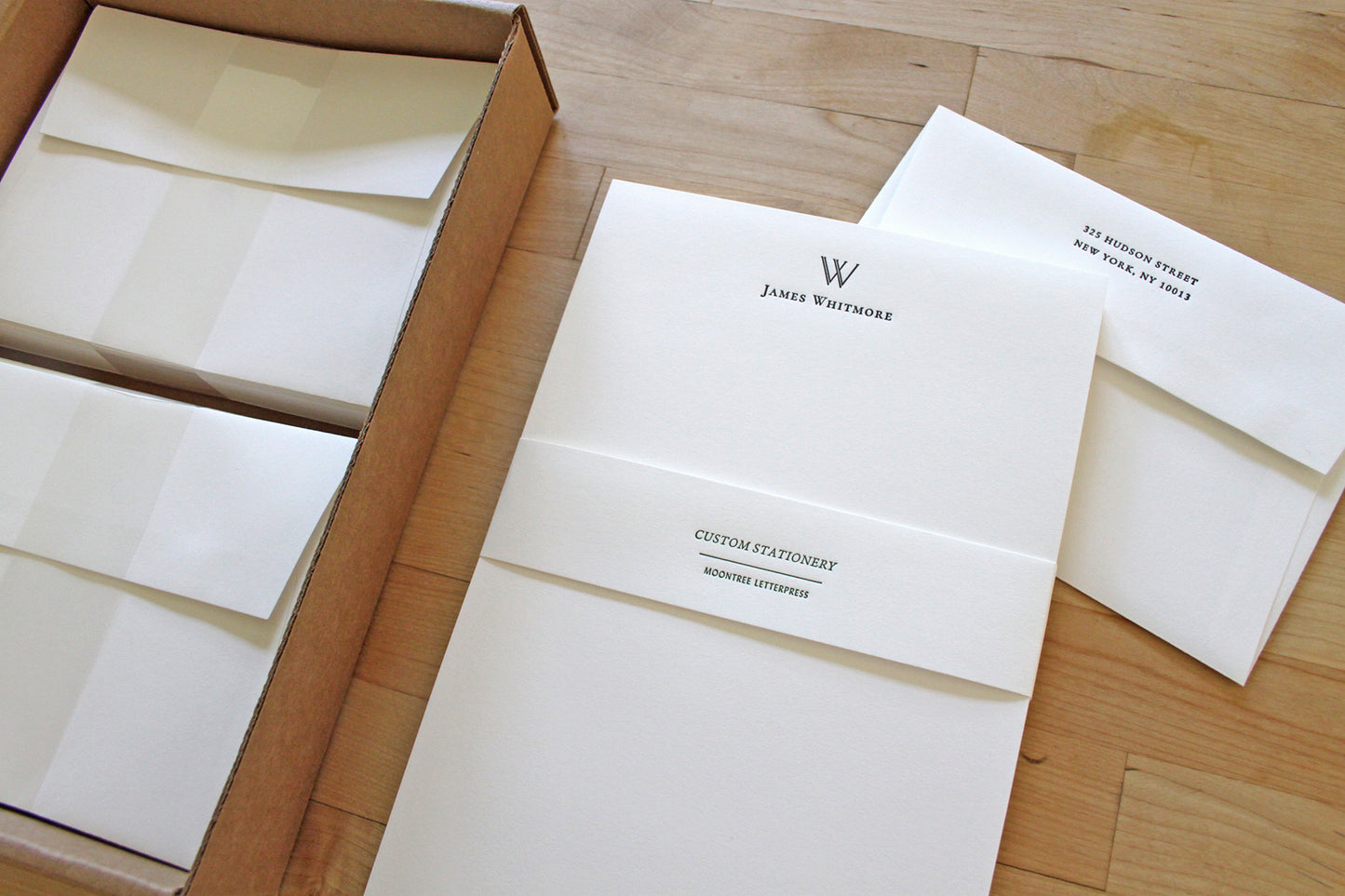 Architectural Initial - Letterpress Stationery Sheets