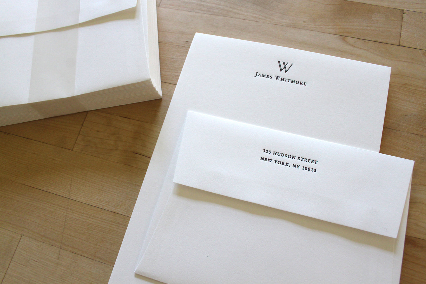 Architectural Initial - Letterpress Stationery Sheets