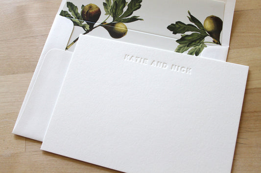Blind Embossed Letterpress Wedding Stationery