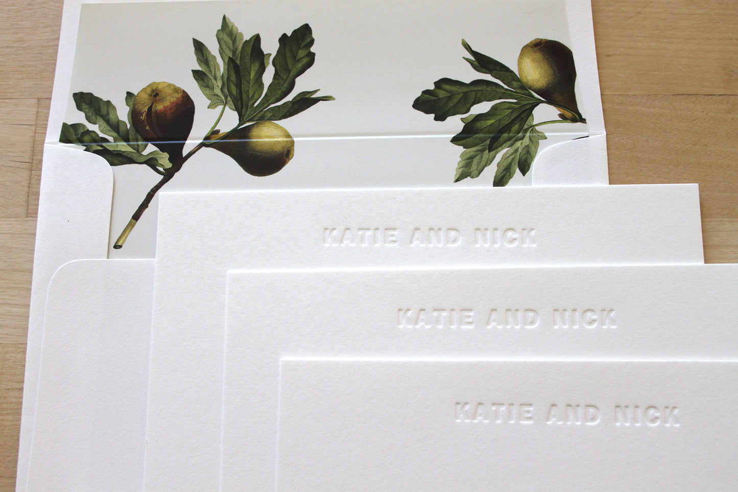 Blind Embossed Letterpress Wedding Stationery