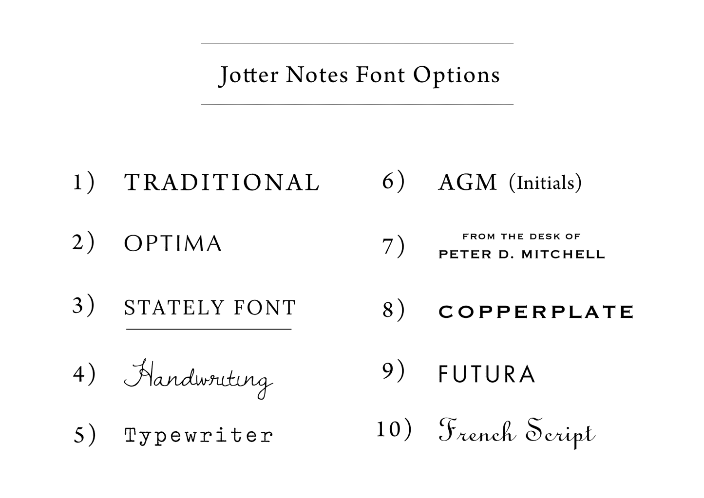 Letterpress Jotter Card Set with Oversized Paperclips