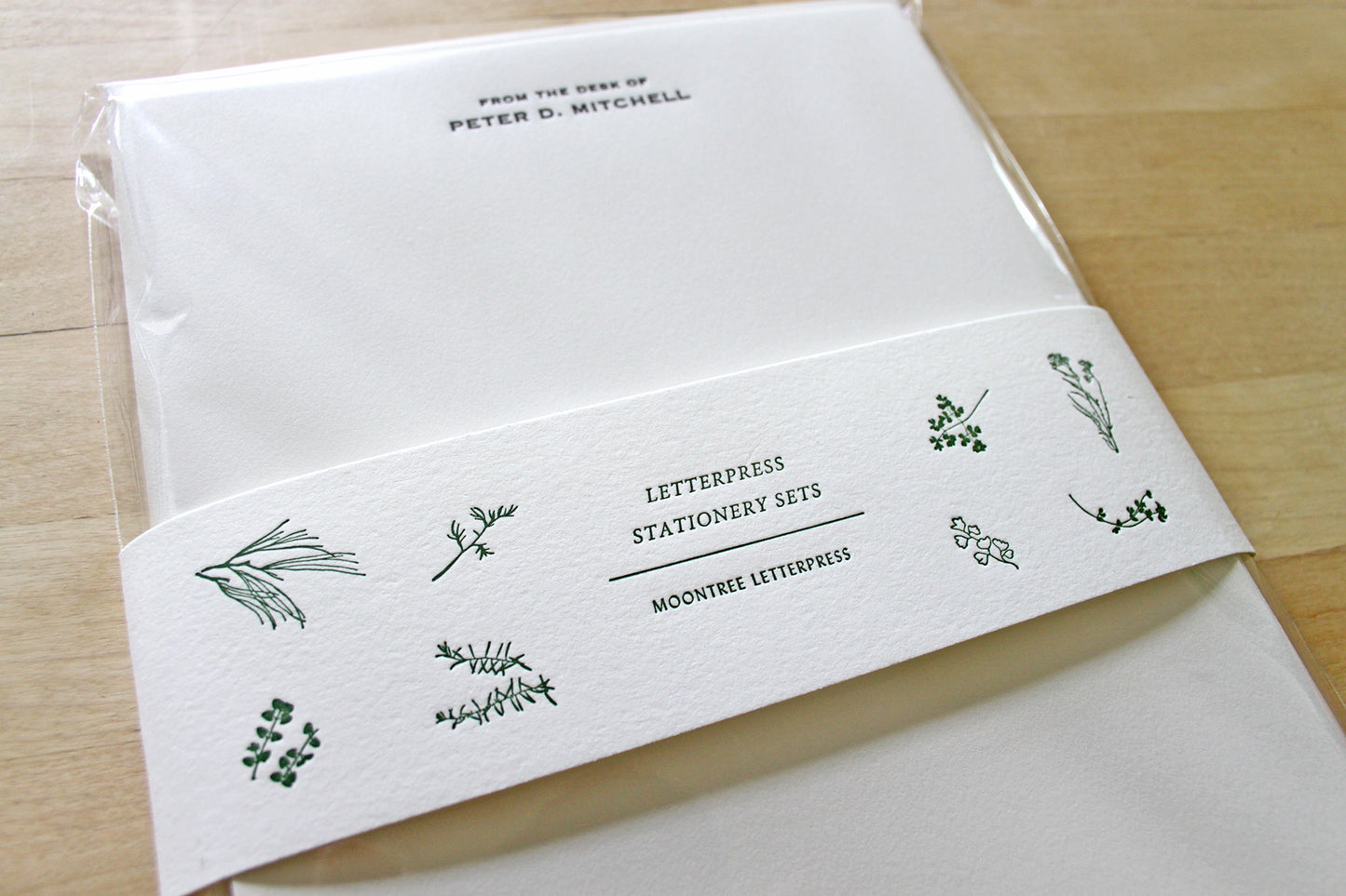 Personalized Letterpress Writing Sheets