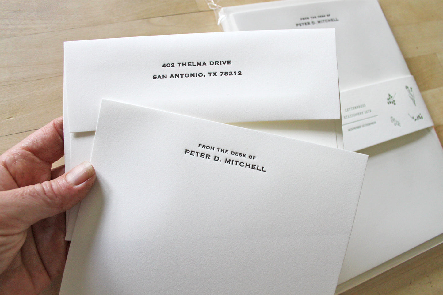 Personalized Letterpress Writing Sheets