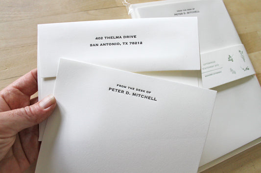 From the Desk of - Letterpress Stationery Sheets