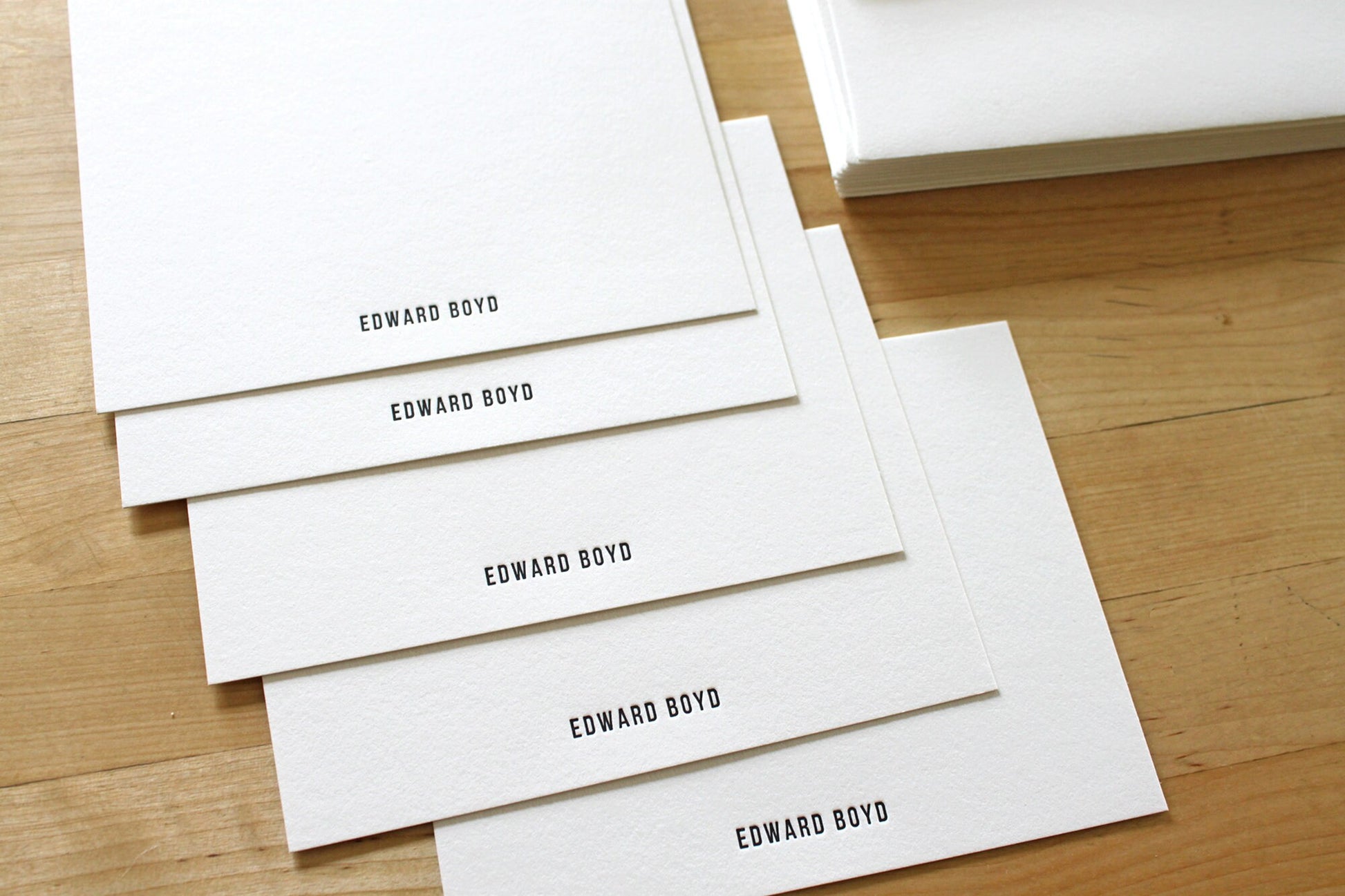 vintage style letterpress notecard